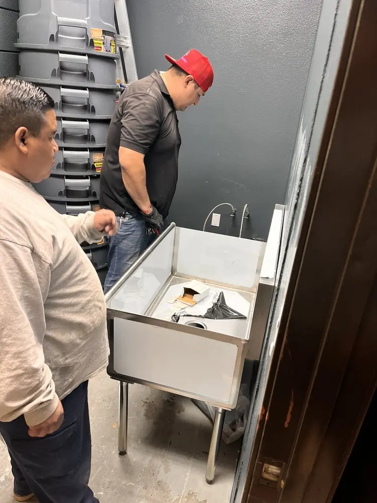 Commercial plumbing and sink installation in West Greenville